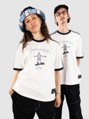ウェア ADIDAS SKATEBOARDING THRASHER AFA JERSEY adidas Skateboarding x Thrasher x AFA Argentina Gonz Ringer T-Shi
